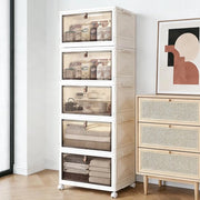 Contenitore di archiviazione trasparente 22L - Contenitore di archiviazione con coperchio - Scatole di archiviazione sovrapposte - Ripiegabile - Duraturo in plastica - Contenitore di archiviazione.