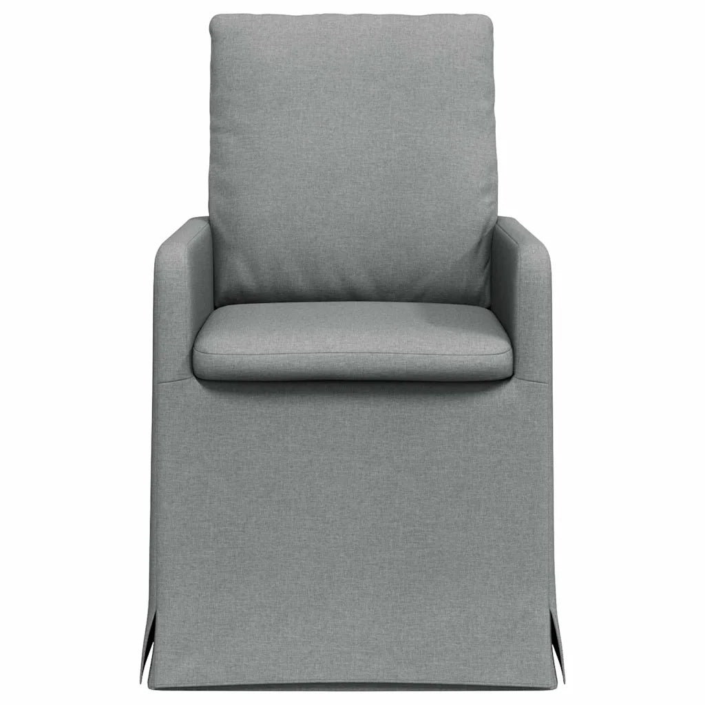 Sedie da pranzo 2 pcs Grigio chiaro 57 x 67 x 98 cm Tessuto 42017916
