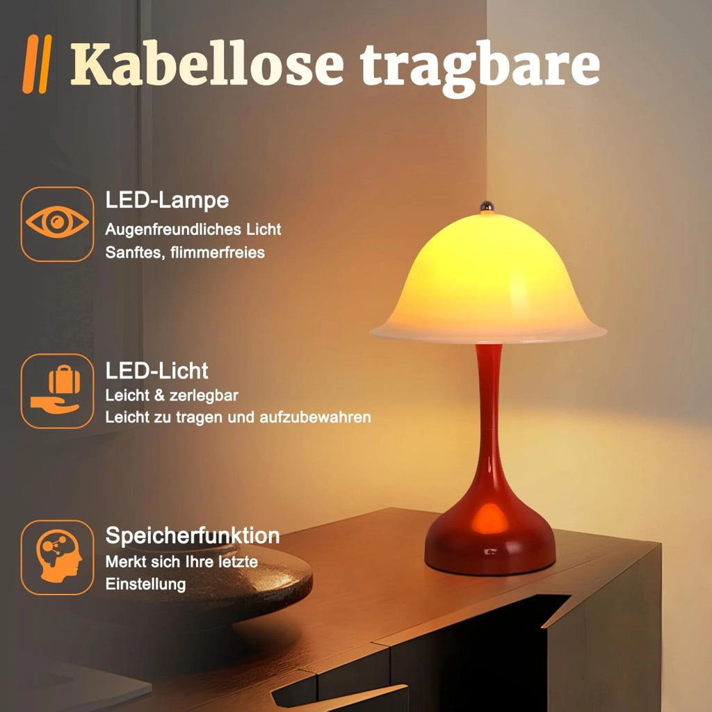 ZMH Lampada da tavolo LED USB ricaricabile luminosità regolabile per camera letto ufficio