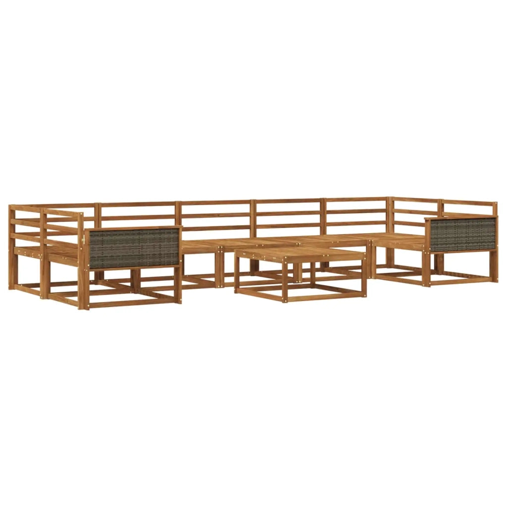 Set di divani da esterno 8 pcs Naturale