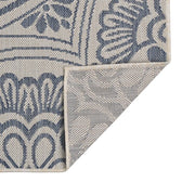 Tappeto da Esterni a Tessitura Piatta 80x250 cm Motivo Blu 340828