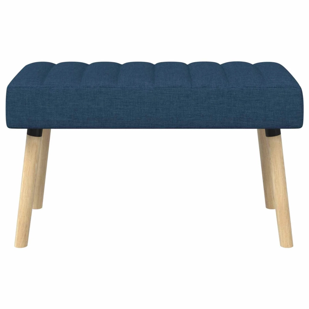 Panchina trapuntata a canale Blu 80 x 40 x 46 cm Tessuto 42038481