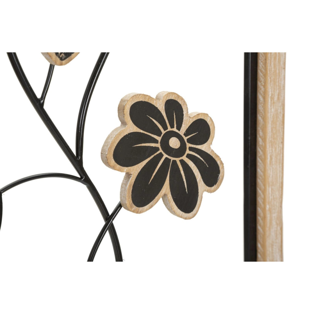 Decorazione in Metallo 3D Fiori 45, Marrone, Metallo, 30x2,5x60 cm