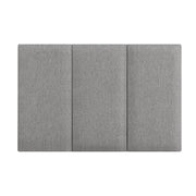 Set di 3 cuscini da parete in tessuto 60 x 30 cm grigio chiaro 03_0010620