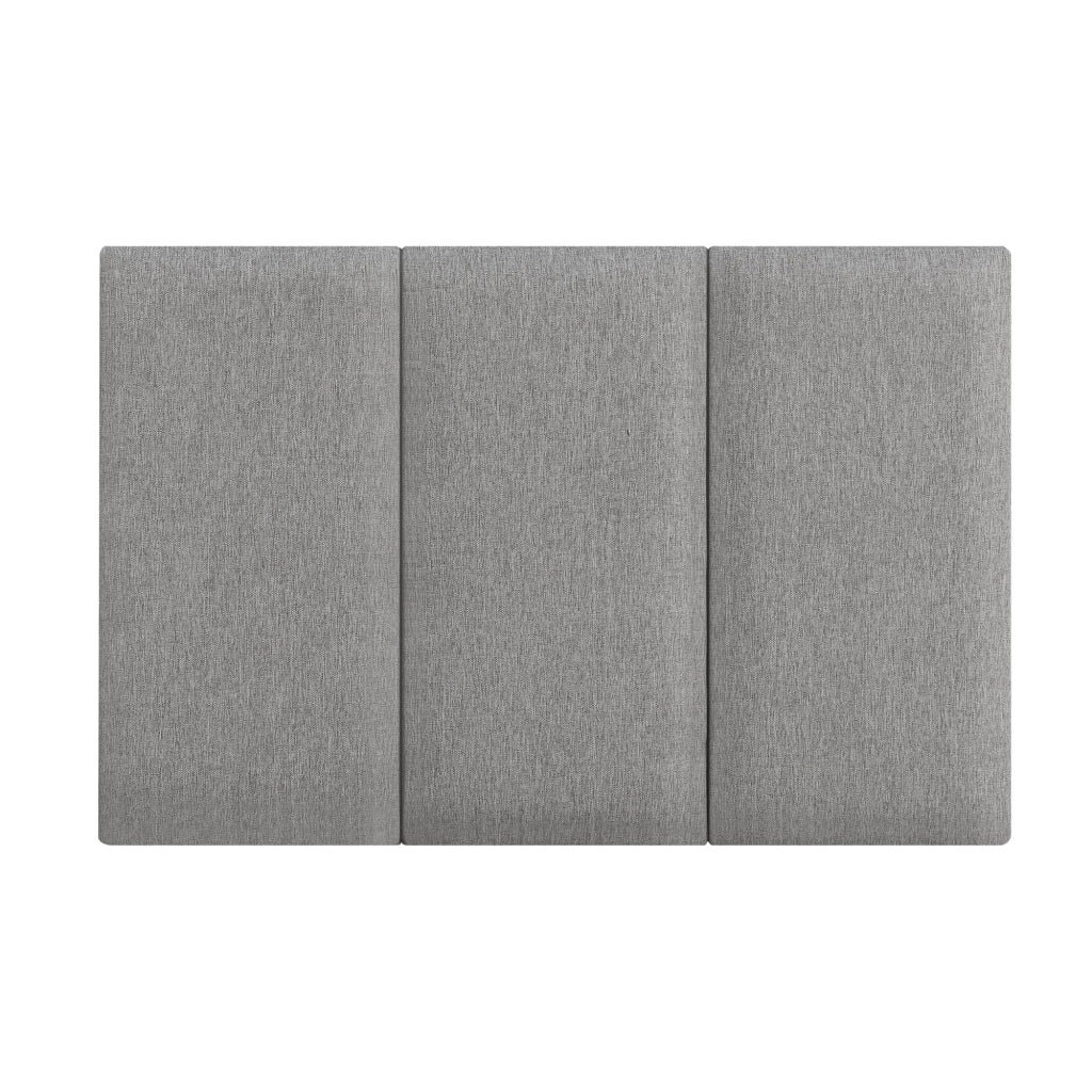 Set di 3 cuscini da parete in tessuto 60 x 30 cm grigio chiaro 03_0010620