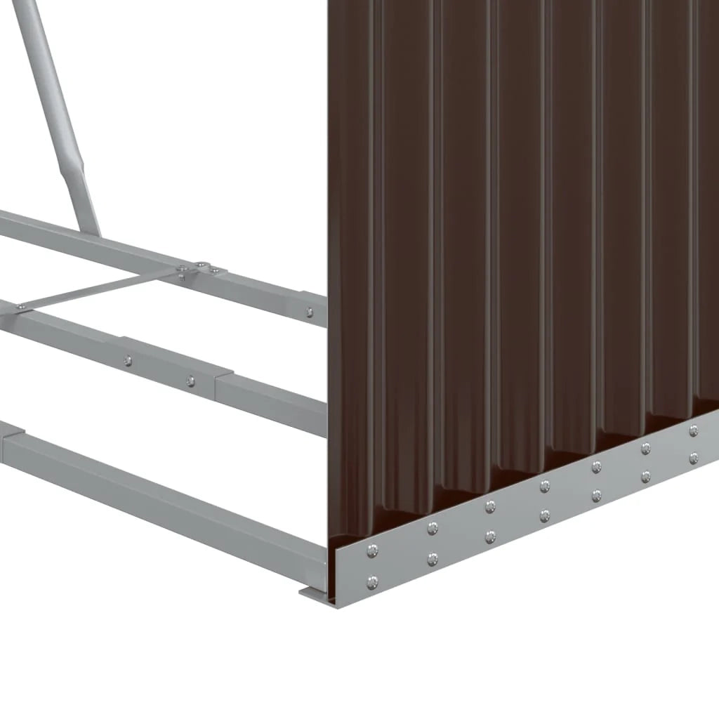 Portalegna 120 x 45 x 100 cm acciaio zincato marrone 02_0043755