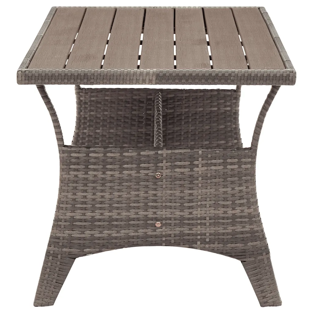 Tavolo da Giardino | Tavolino da esterno Grigio 120x70x66 cm in Polyrattan