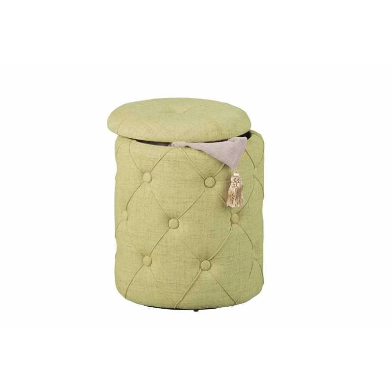 Pouf contenitore Inter Link in tessuto giallo dim. l.34xp.34xh.40 cm