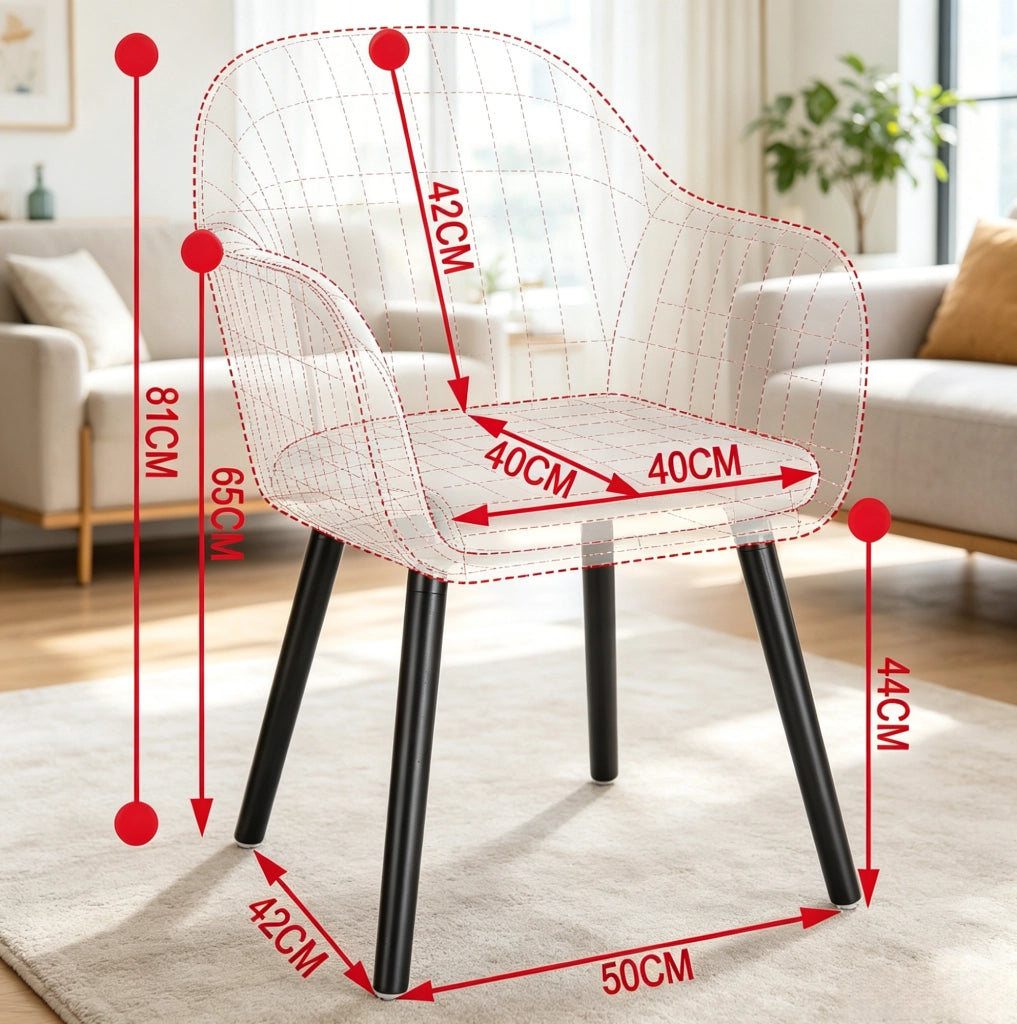 Sedia da sala da pranzo con braccioli 42x50x81 cm velluto grigio chiaro set da 2