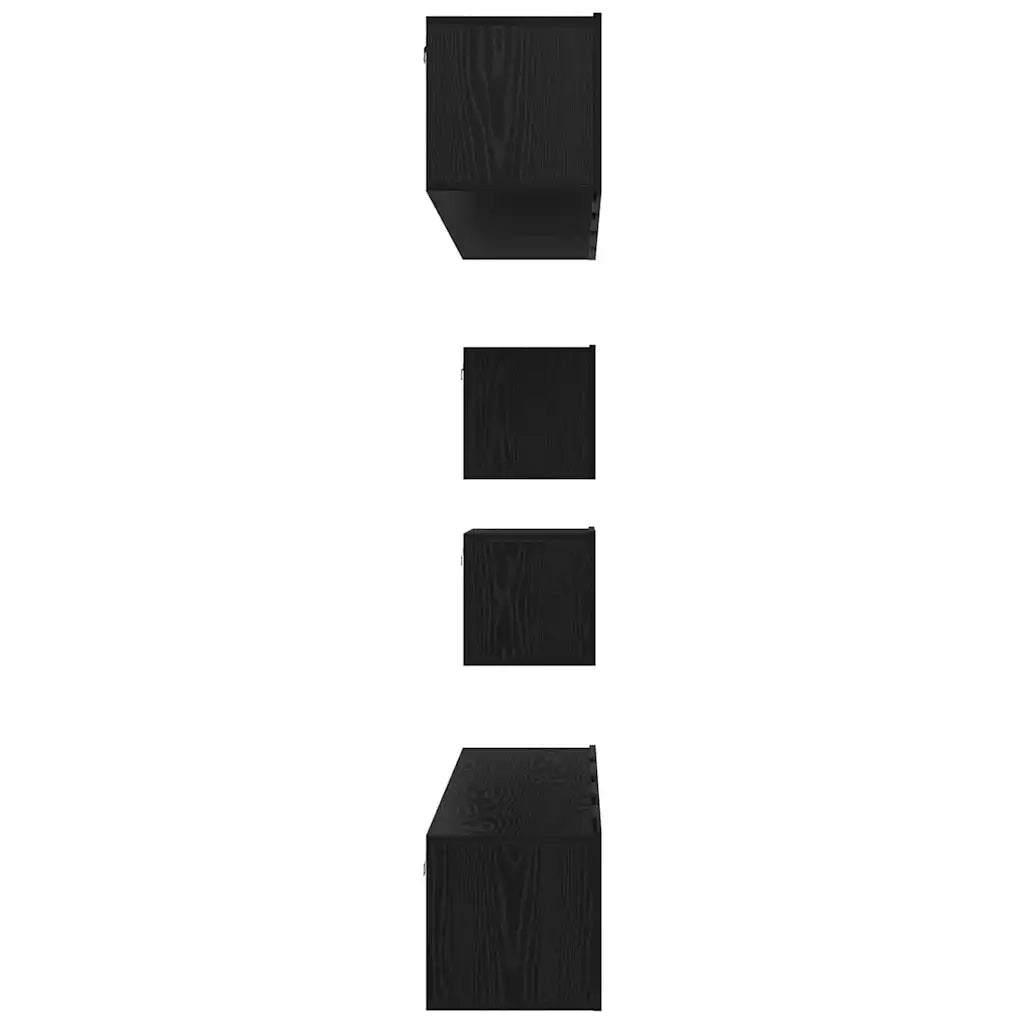 vidaXL Set mobile TV 6 pcs Rovere nero 80 x 30 x 30 cm