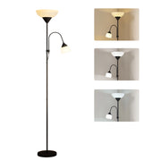 Lampada da terra con 3 colori luce e collo flessibile ¨C zephmum ¨C Nero