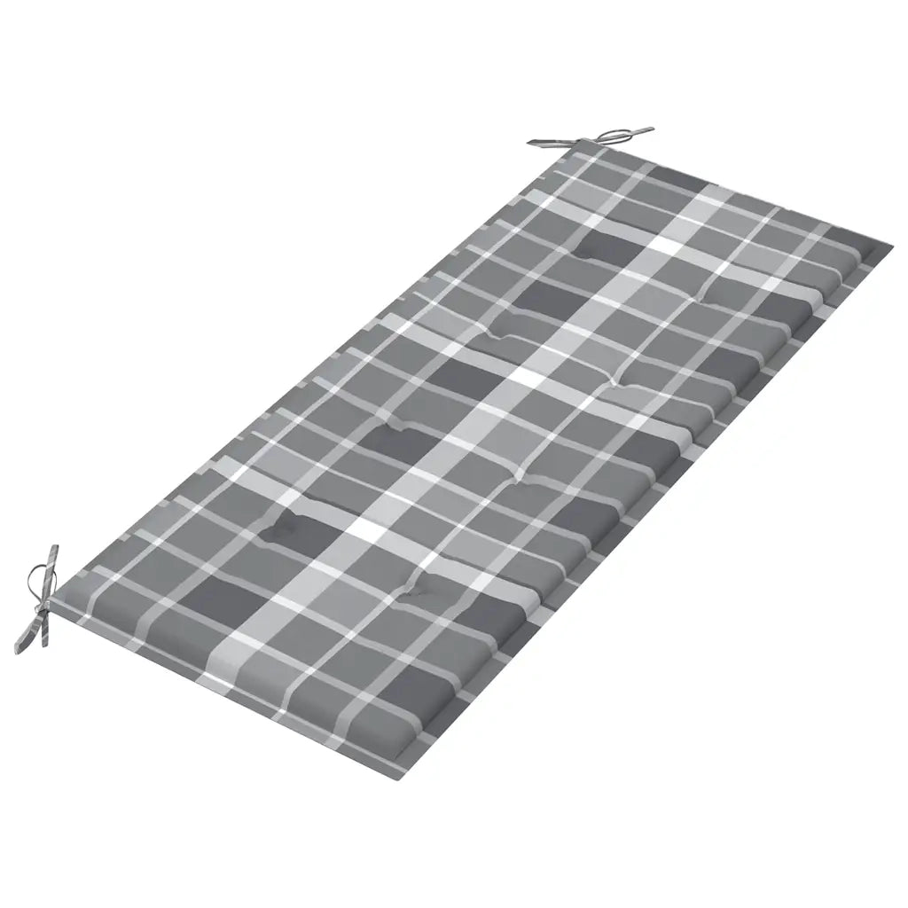 Panchina da Giardino 2 Posti e Cuscino 120cm Massello Eucalipto 3060983