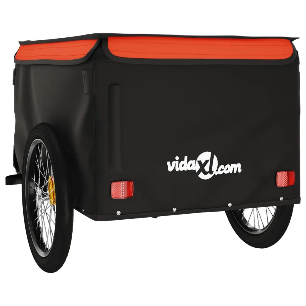 Rimorchio da Bici Nero e Arancione 45 kg in Ferro CFW3195891