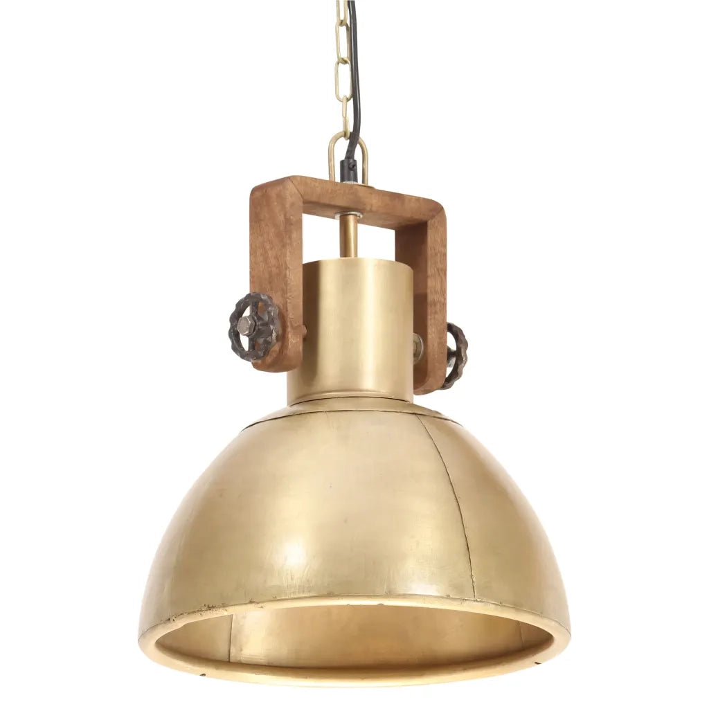 Lampada a Sospensione Industriale 25 W Ottone Rotonda 30 cm E27 CFW9062057