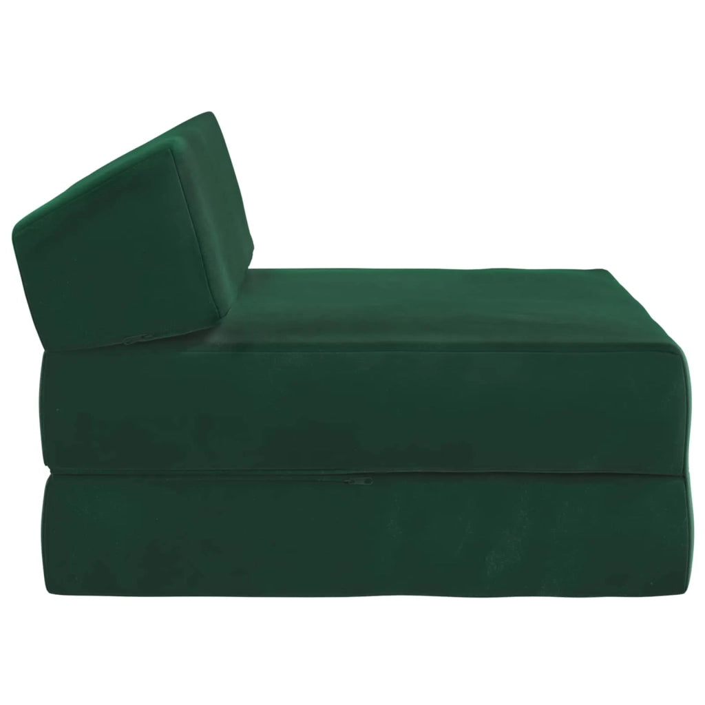 Divano Letto Pieghevole Verde Scuro 60 x 70 x 41 cm Tessuto