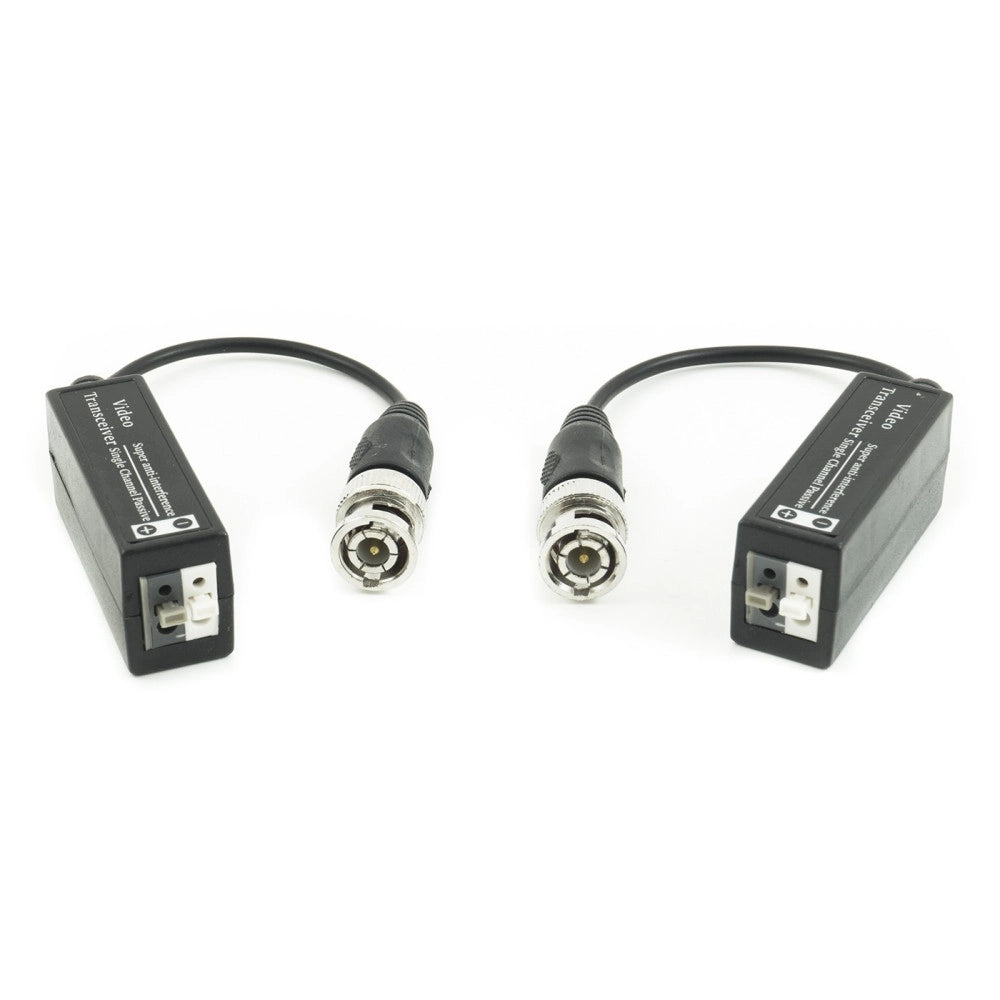 Trade Shop - Coppia Trasmettitori Video Balun Passivi Ahd Hdcvi Hdtvi Cctv Bnc Utp Cat5 1080p -