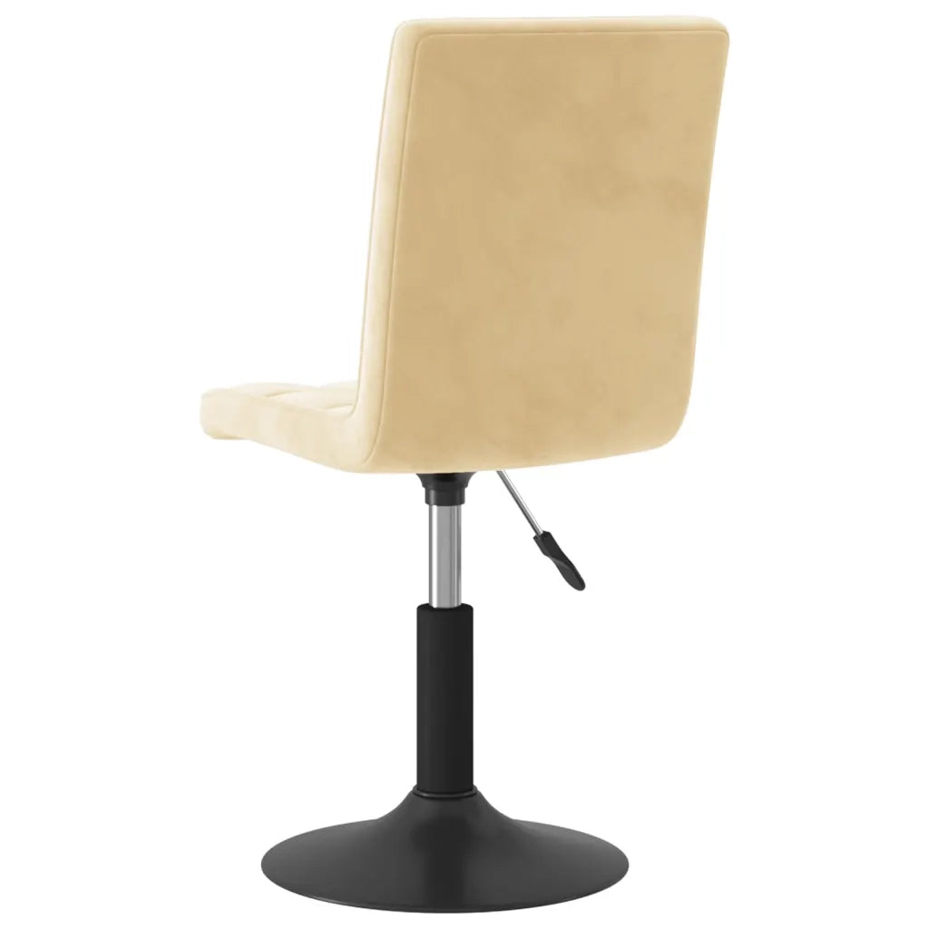 Sedie da Pranzo Girevoli 6 pz Crema in Velluto 3089299
