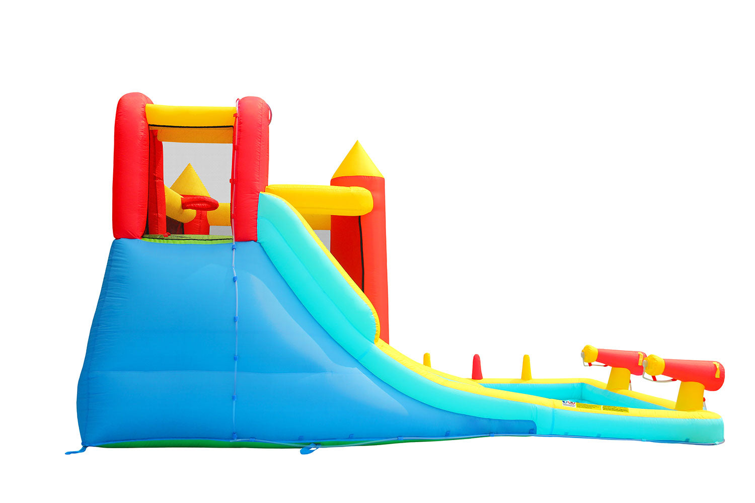 Castello Gonfiabile per Bambini Jump & Splash Double Blaster 400x300x220 cm Portata Massima 136 kg