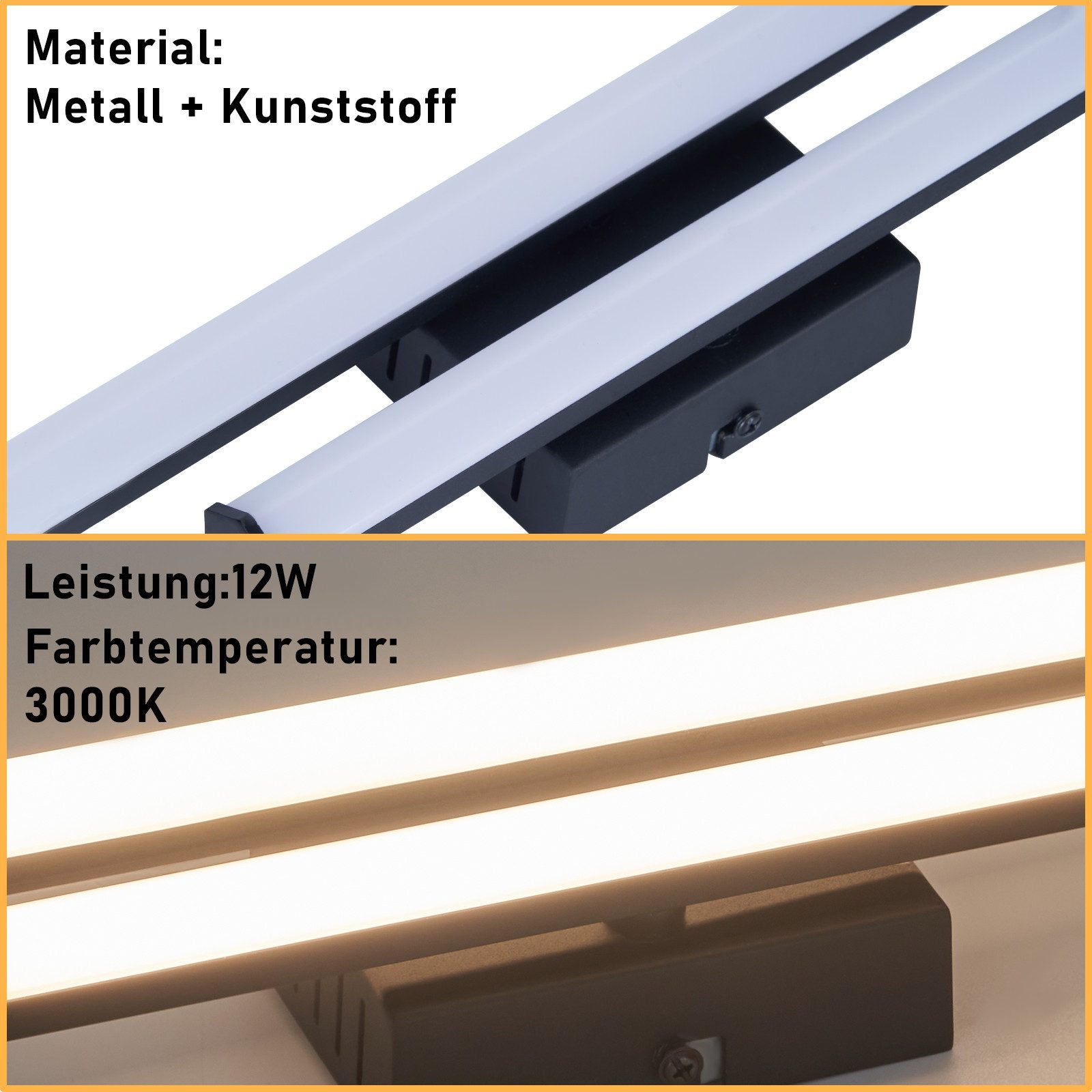 ZMH Lampada da soffitto LED nera moderna 3000K per soggiorno cucina corridoio interni