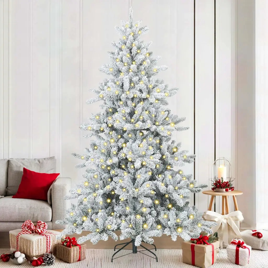 Albero di Natale Artificiale con Rami Pieghevoli Bianco 210 cm 3397727