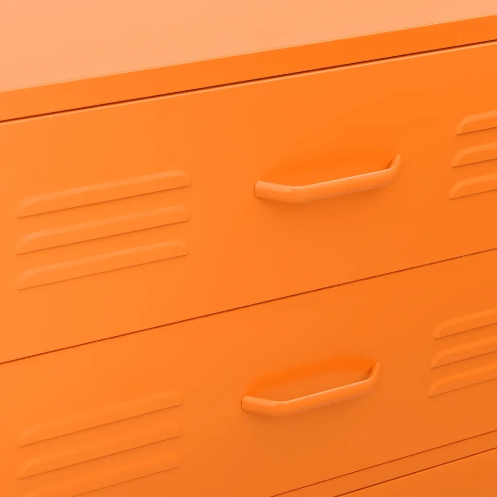 Cassettiera Arancione 80x35x101,5 cm in Acciaio 336201