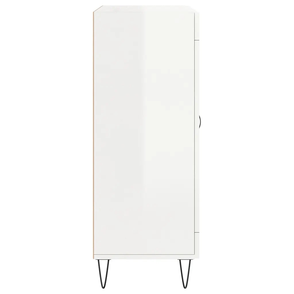 Credenza 69,5x34x90 cm in Legno Multistrato Bianco Lucido 830190