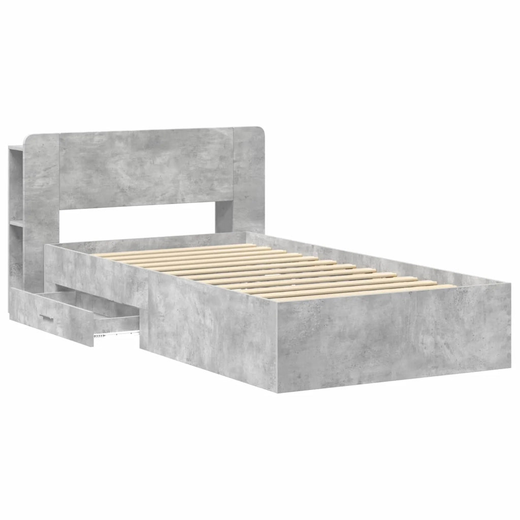 Telaio del letto con storage Grigio Cemento 80 x 200 cm 3433703