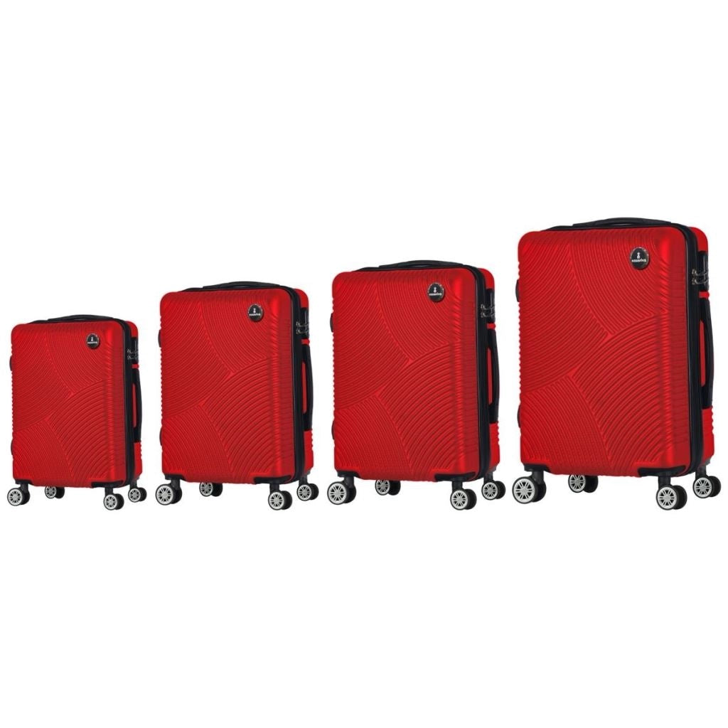 Set 4 Valigie Trolley Viaggio Force Red 46 + 56 +66 + 76 cm