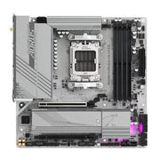 Gigabyte b650m aorus elite ax ice scheda madre - amd ryzen serie 9000, vrm a 12+2+2 fasi, fino a 8000 mhz ddr5 (oc), 1xpcie 5.0 + 1xpcie 4.0 m.2, lan 2,5 gbe, wifi 6e, usb 3.2 gen 2x2 - 9MB65MEXI-00-10