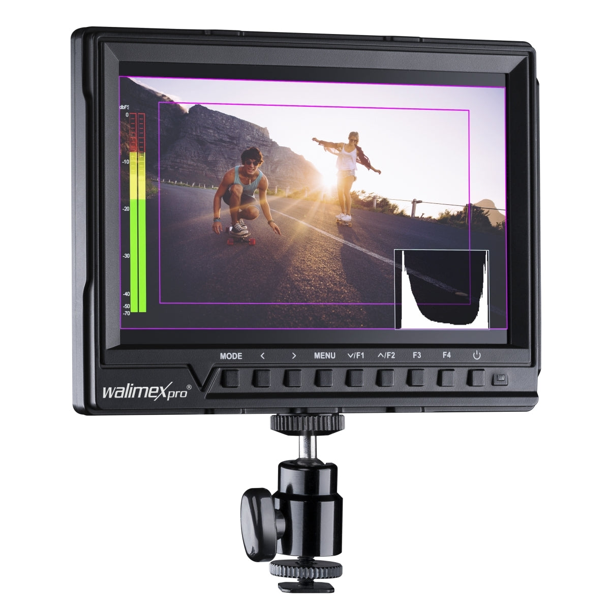 Full HD Monitor Director III (incl. 1x batteria ricaricabile, con ingresso HDMI e AV, pannello IPS, 7 pollici) nero, 21327