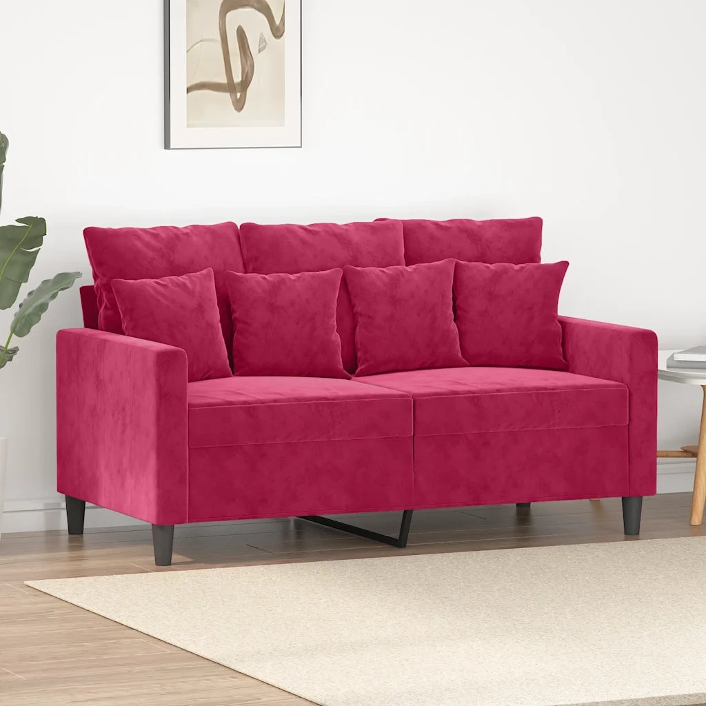 Divano a 2 Posti Rosso Vino 120 cm in Vellutocod mxl 109414