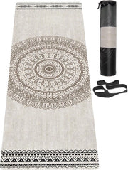 Mat di yoga, antiscivolo, pannello di allenamento e training ecosostenibile con cinturino, grande tappeto per yoga, pilates e fitness (183 cm x 61 cm x 6 mm)