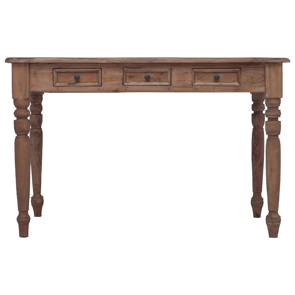 Scrivania con Cassetti 117x57x75 cm in Legno Massello di Mogano 283909