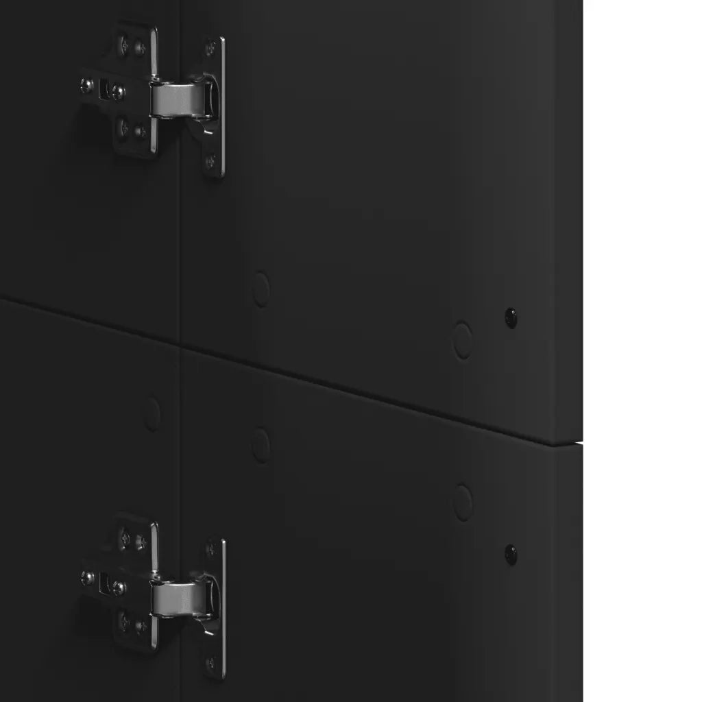 Credenza Nera 60x35x180 cm in Legno Multistrato