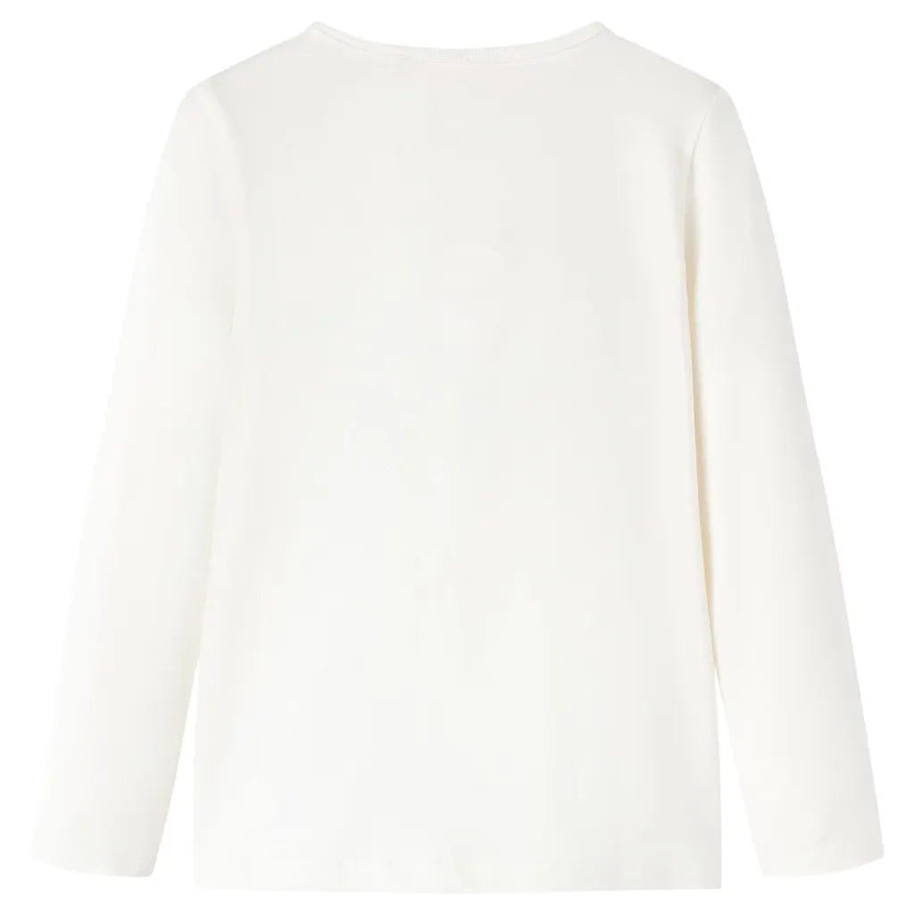 Maglietta da Bambina a Maniche Lunghe Ecru 104 14090