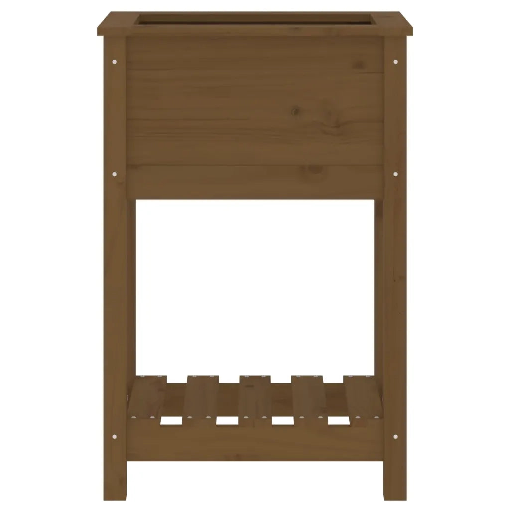 Fioriera con Mensola Ambra 54x34,5x81cm Legno Massello di Pino 823755