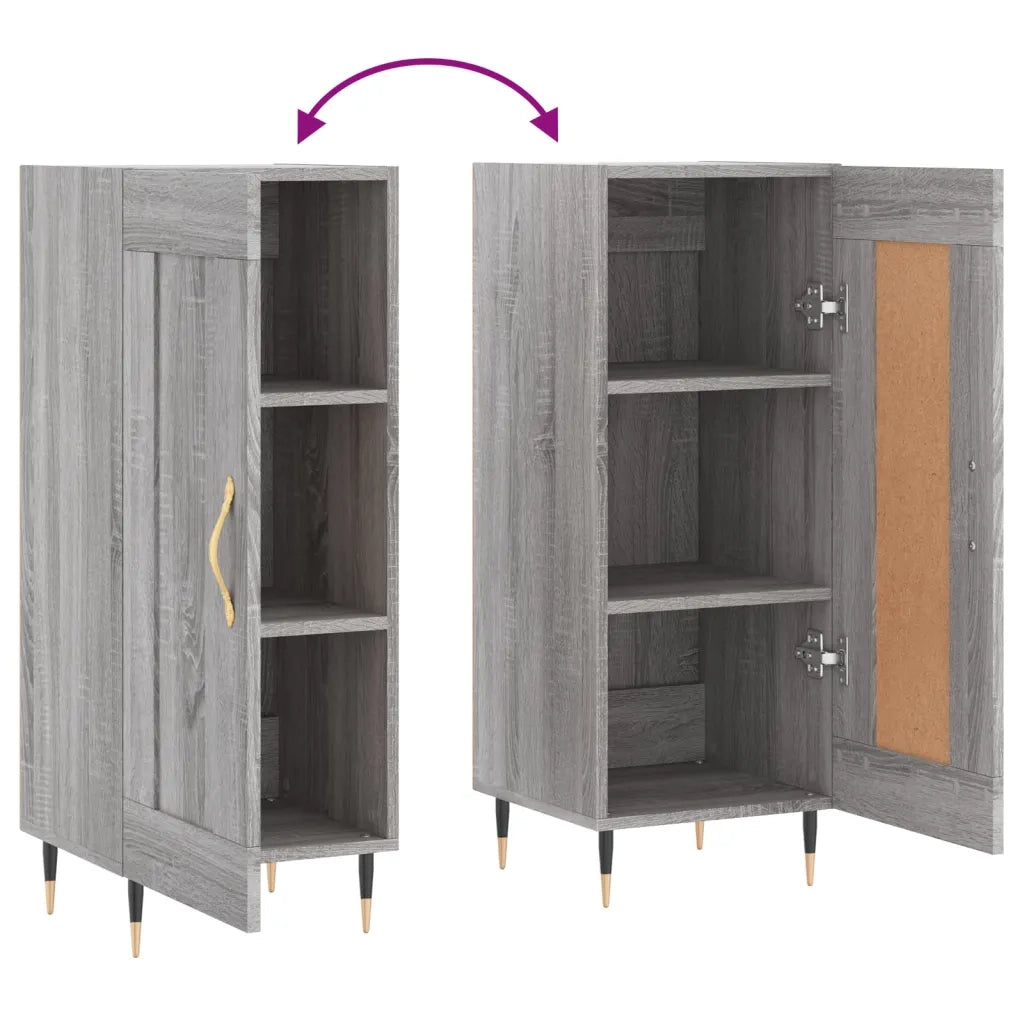 Credenza Grigio Sonoma 34,5x34x90 cm in Legno Multistrato 830426