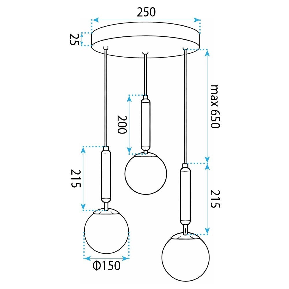 Lampada A Sospensione Da Soffitto G179-3cp Gold