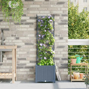 Vaso da giardino Grigio Chiaro 40 x 40 x 143 cm Plastica 42002882