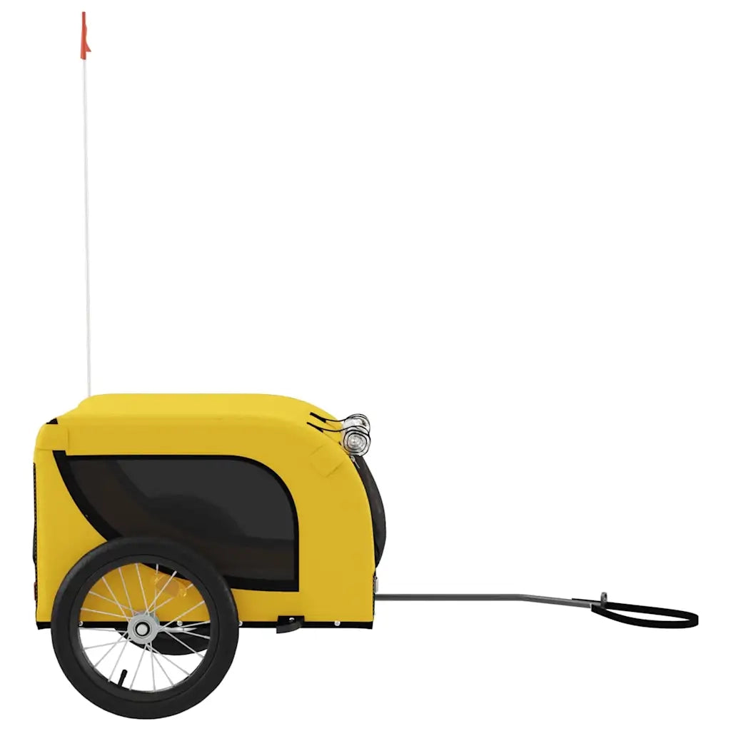 Rimorchio da Bici per Animali Giallo e Nero Oxford e Ferro CFW6484524