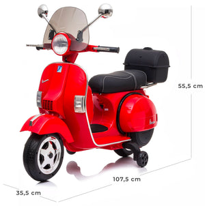 Piaggio Vespa PX150 Full Elettrica 12V per Bambini Rossa