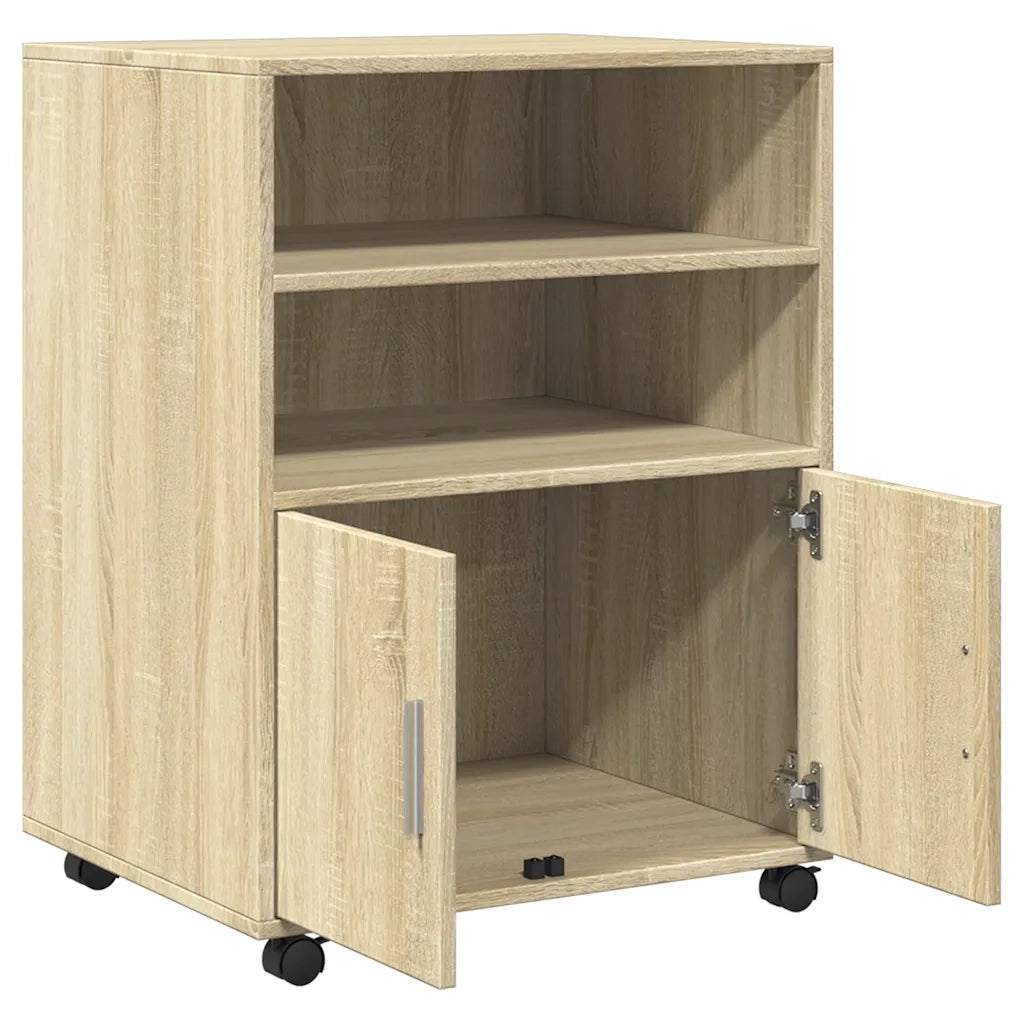 Mobiletto con Ruote Rovere Sonoma 55x40x91 cm in Truciolato CFW9788610