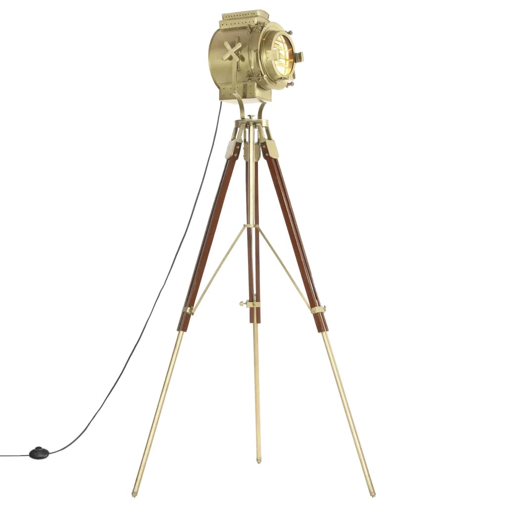 Lampada a Treppiede a Pavimento Legno Massello di Mango 193 cm cod mxl 72605
