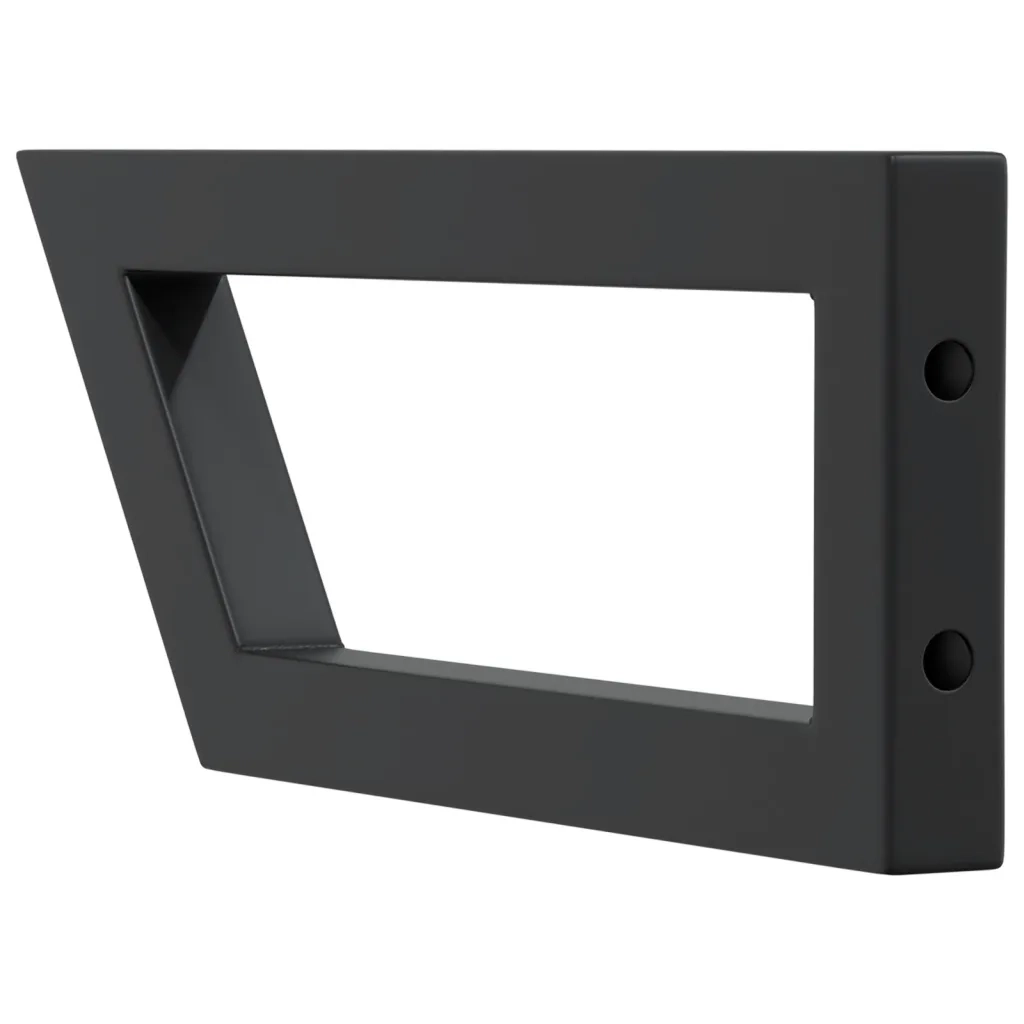 Reggimensole per Lavabo 2 pz Nere Trapezio in Acciaio 4007285