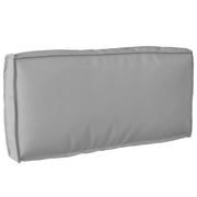 Cuscino per pallet per schienale grigio 80x40x12 cm in tessuto Oxford