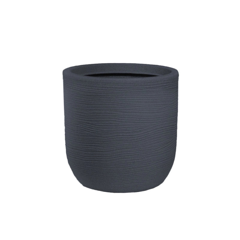 Vaso in resina da esterno interno per piante cilindro di design d.35x34h Raffaello Grigio