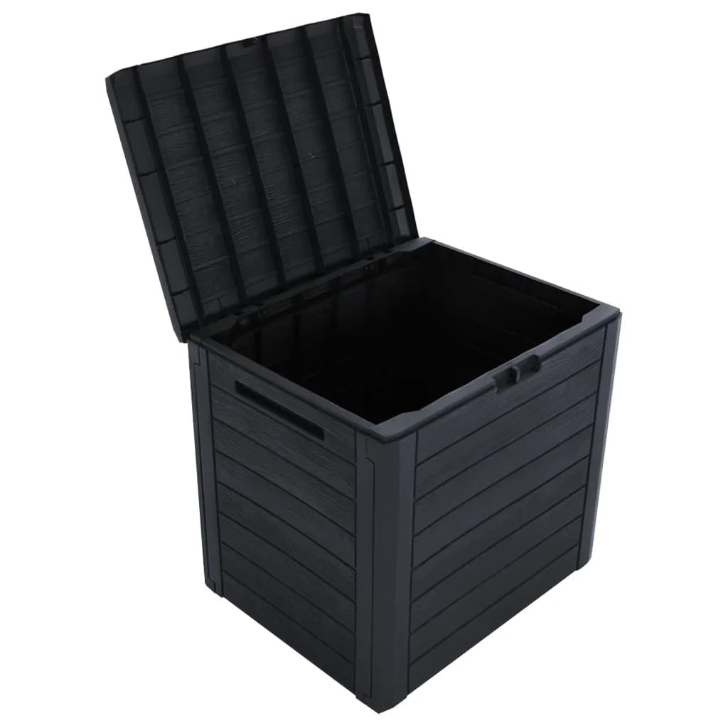 Cassetta portaoggetti da giardino color antracite 58,5 x 46 x 55 cm polipropilene 02_0013142