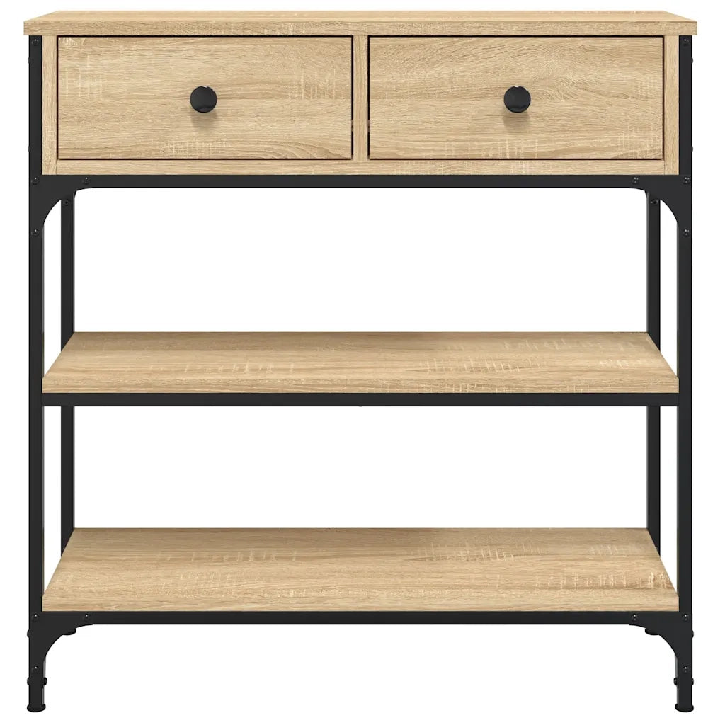 Tavolino Consolle-Tavolino da soggiorno-Tavolino da Salotto Rovere Sonoma 72,5x25x75cm Legno Multistrato