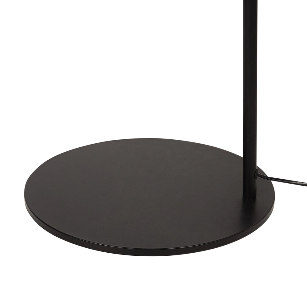 Lampada da terra in corda di carta nera realizzata a mano stile boho soggiorno camera da letto