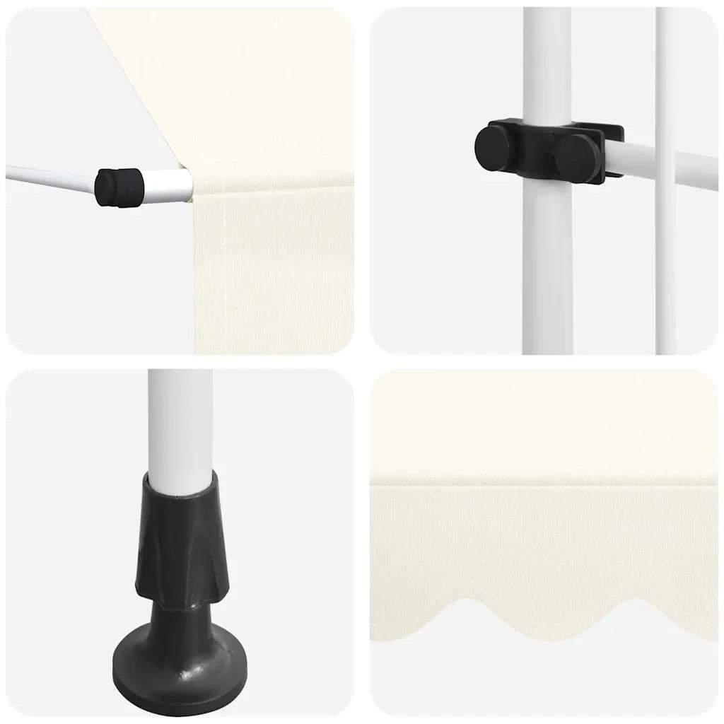 Tenda da Sole Retrattile Manuale-Tenda parasole per Patio 300 cm Crema